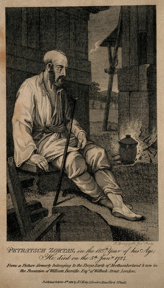 V0007314 Petratsch Zortan, aged 185. Engraving by S. Springsguth, 181